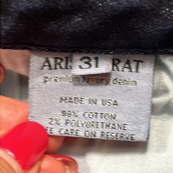 ARISTOCRAT Kent dark BLUE Denim Jeans women’s 31 COTTON blend straight, 9” rise - Picture 2 of 15